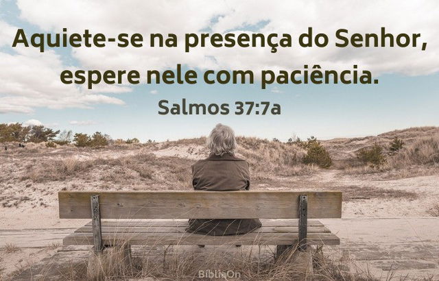 Imagem pessoa sentada de costas num banco de madeira - Espere em Deus com paciência - Salmos 37:7a