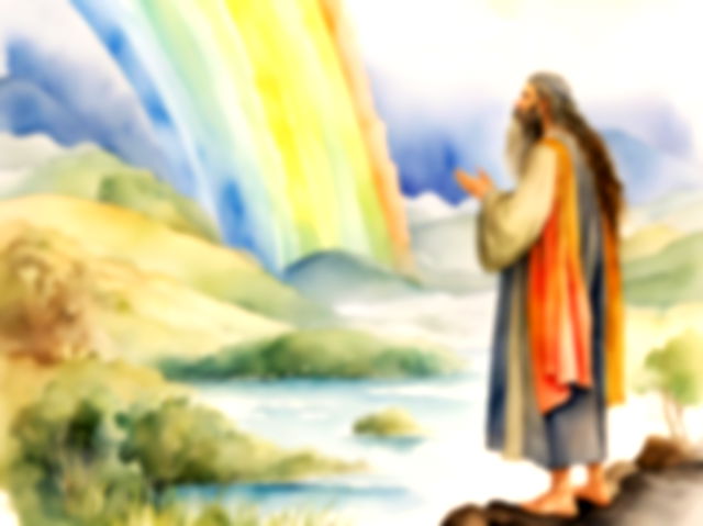 imagem de Noé e o arco-íris