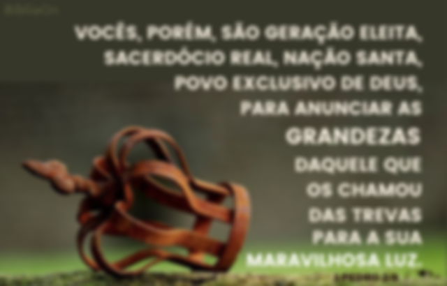 Vocês são geração eleita, sacerdócio real...  Versículo 1 Pedro 2:9 - Imagem de uma coroa