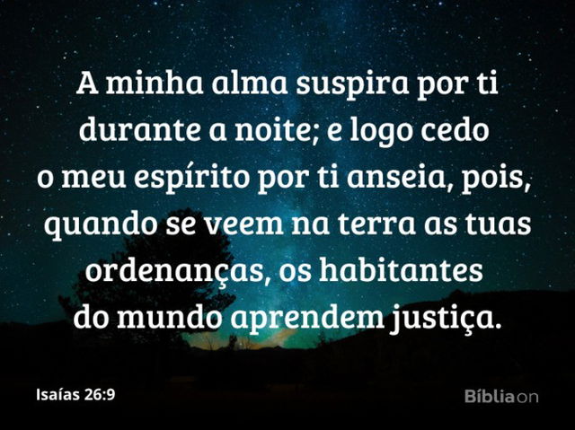 Isaías 26:9 - oração da madrugada