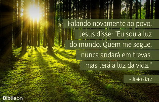 Falando novamente ao povo, Jesus disse: 