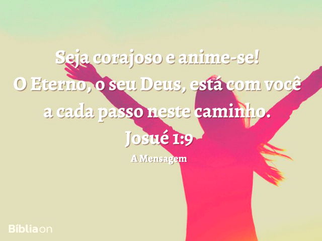 Josue 1:9 a mensagem