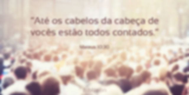Até os cabelos da cabeça de vocês estão todos contados. Mateus 10:30