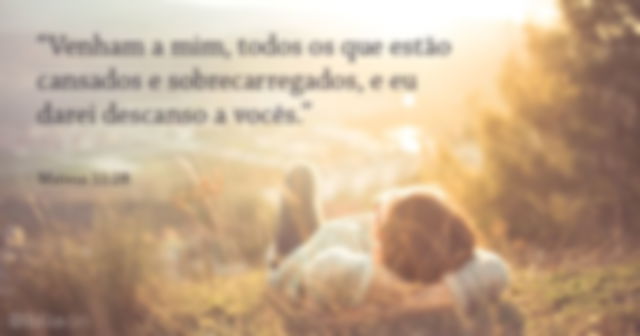 Em Jesus temos descanso
