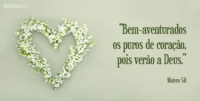Bem-aventurados os puros de coração, pois verão a Deus. Mateus 5:8