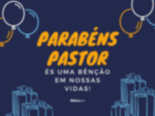 Parabéns pastor!