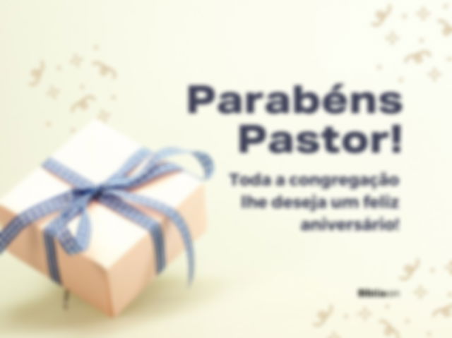 Homenagem aniversario pastor evangelico