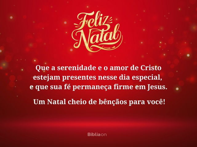 mensagem biblica de natal