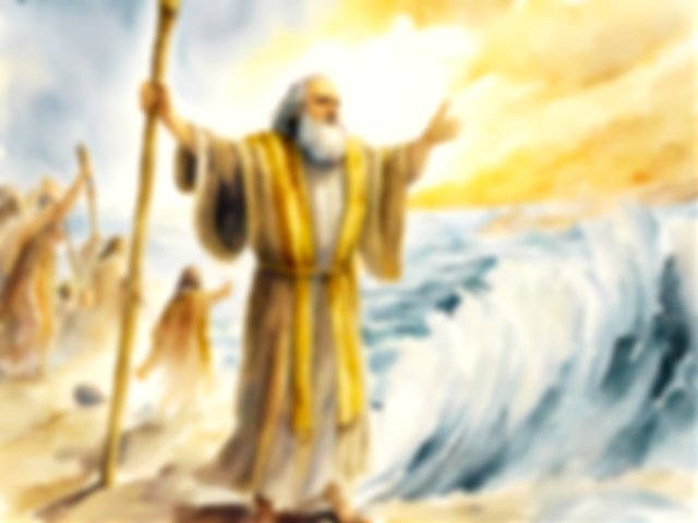 imagem de Moisés abrindo o mar vermelho