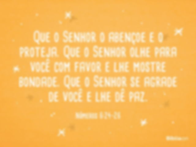 Aniversário - Números 6:24-26