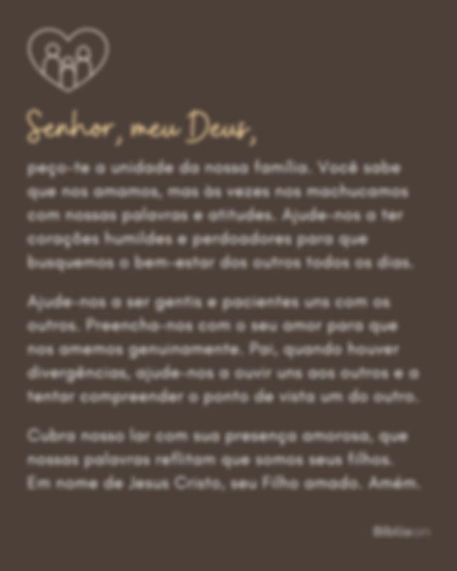 Oração pela familia unida
