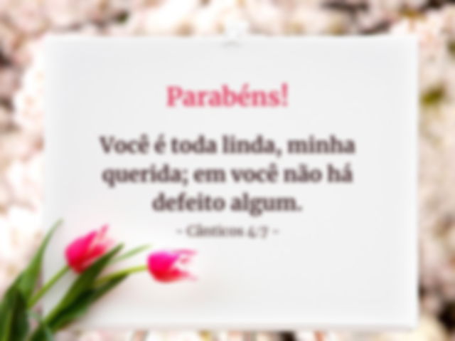 Parabens versículo mulher