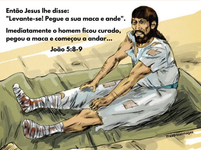 João 5:8-9 - Paralítico no tanque de Betesda