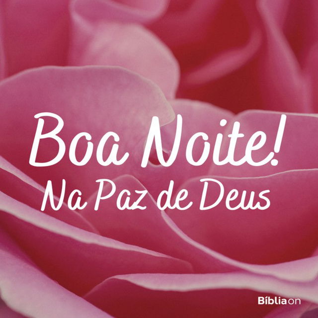 Boa noite na paz de Deus