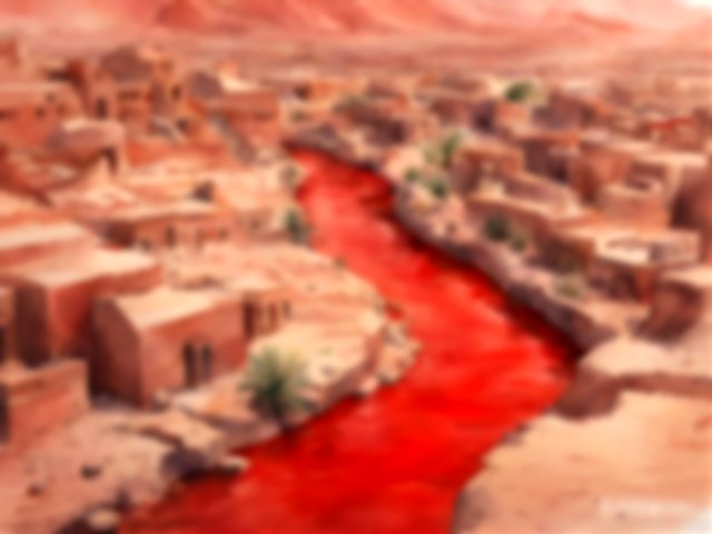 Pragas do Egito: Águas tranformadas em sangue