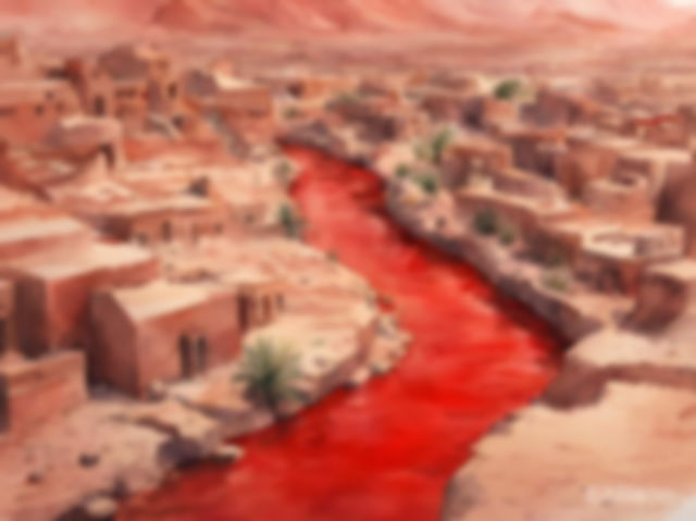 Pragas do Egito: Águas tranformadas em sangue