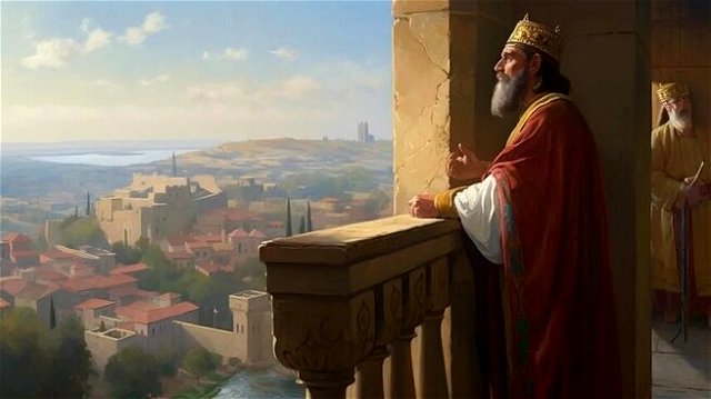 Ilustração do Rei Davi (imagem gerada por AI)