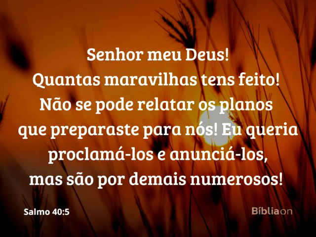 Reflexões Bíblicas Salmo 40:5