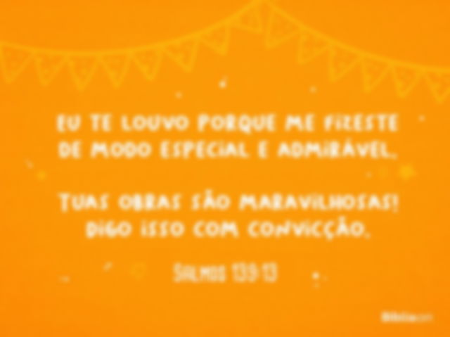 Mensagem de aniversário - Salmos 139:13