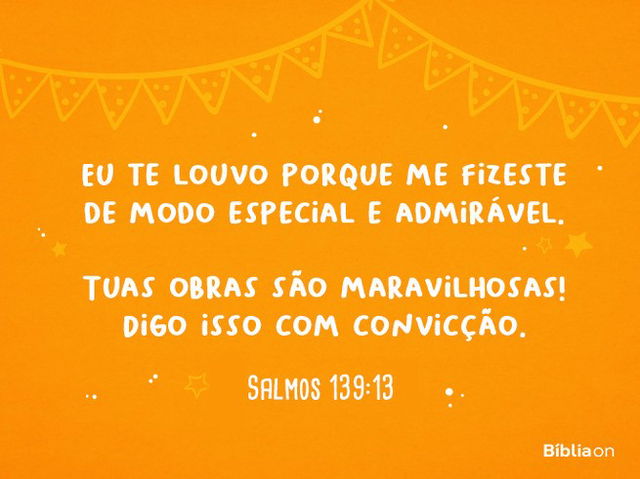 Mensagem de aniversário - Salmos 139:13