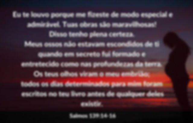 Imagem de fundo mulher grávida - Salmos 139:14-16