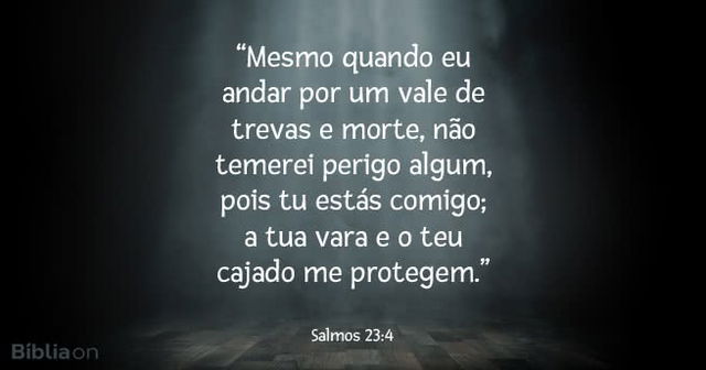 Não tenha medo pois Deus está contigo