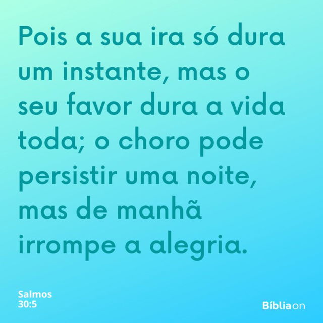 O choro pode durar uma noite