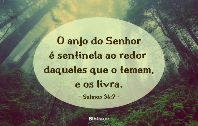 O anjo do Senhor é sentinela ao redor daqueles que o temem, e os livra. Salmos 34:7