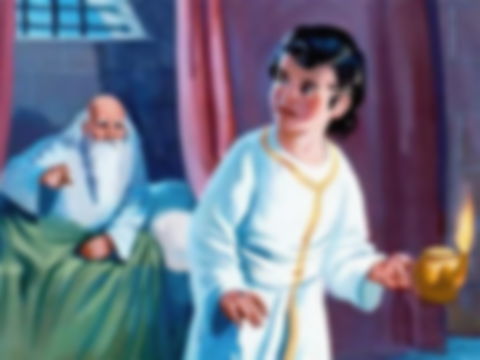Eli manda que Samuel volte para a cama e responda ao Senhor