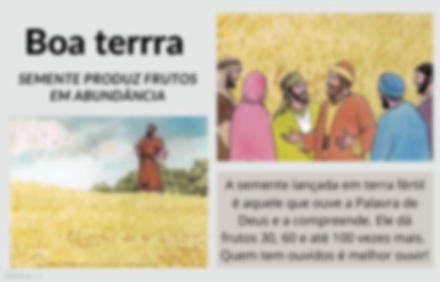 Parábola do Semeador - imagem de grande plantação de trigo, pessoas que ouvem e compreendem a Palavra de Deus