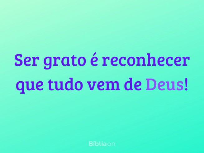 Ser grato a Deus