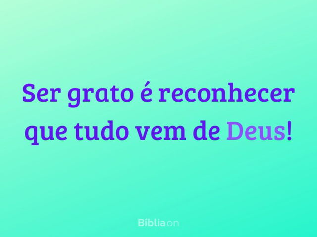 Ser grato a Deus