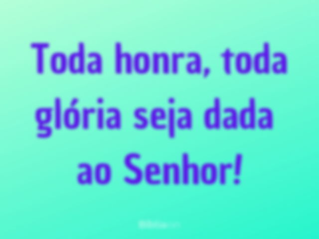 agradecimento ao Senhor!